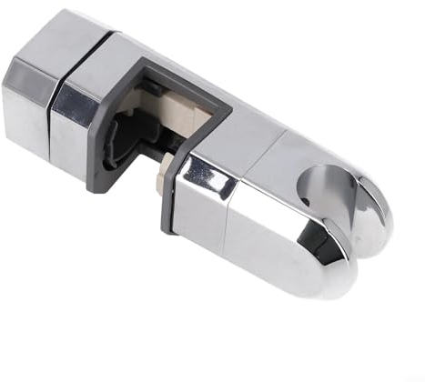 Drhomeam Soporte para cabezal de ducha, soporte de ducha ajustable de 15 mm a 30 mm, soporte de barra deslizante, soporte de repuesto para barra de elevación, rotación de 360 grados (plateado)