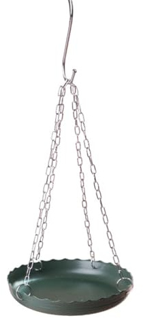 Station d'arrosage pour oiseaux d'extérieur résistante aux intempéries avec chaîne de suspension, mangeoire multifonction et baignoire pour jardin, terrasse, mangeoire et baignoire d'extérieur