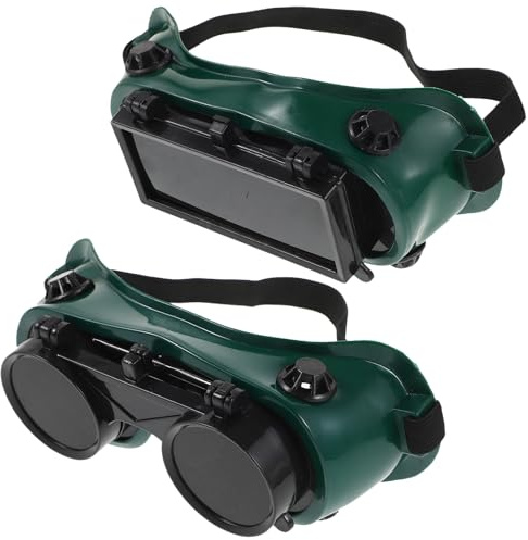 GRIRIW Lunettes de Soudage Rabattables 2 Pièces Protection Oculaire Anti-Poussière pour Soudeur Usage Découpe Meulage Électrique