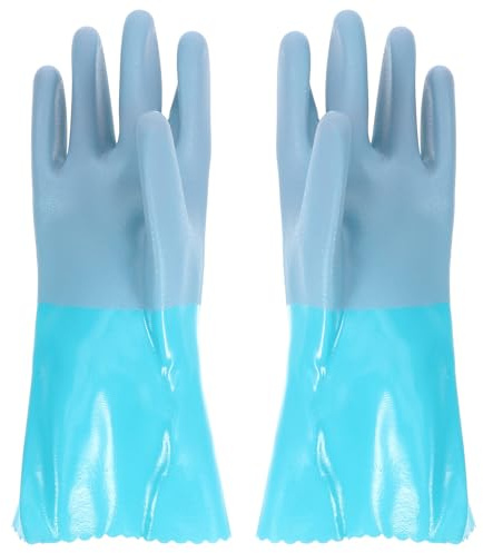 Zerodeko Guanti per Pulizia del Pesce in Gomma Antiscivolo con Protezione da Perforazione e Riduzione Affaticamento per Lavorare con Pesce e Frutti di Mare