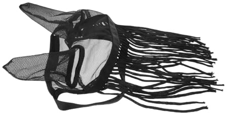 ORFOFE Maschera da Mosca per Cavalli con Orecchie e Frange, in Poliestere Traspirante e Facile da Usare, per Cavalli Attivi in Condizioni di Caldo
