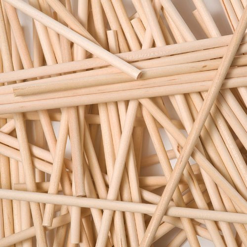 x50 280mm x 6.5mm Round Wooden Lollipop Cake Pop Sticks Lolly Lollies Crafts by Loypack
