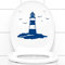 Grandora Wandtattoo WC Deckelaufkleber Leuchtturm I schwarz (BxH) 24 x 21 cm I Badezimmer Bad Toilette Sticker Aufkleber Wandaufkleber Wandsticker W1245