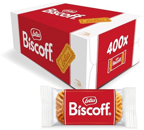 Lotus Biscoff | Biscoff Biscuit Original | 400 Biscuits Emballés Individuellement | Ingrédients d'Origine Naturelle | Vegan | Boîte de 400 Biscuits | 2,5 kg