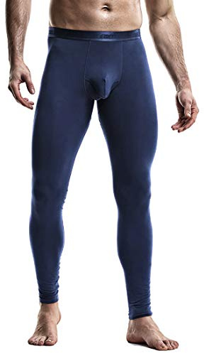 Ouruikia Men's Thermal Underwear Thermal Bottoms Long Johns Bottoms Thermal Pants 2 in 1