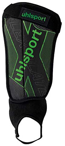 uhlsport Flex Plate protège-Tibias pour Enfants et Adultes - Protège Tibia Foot Enfant Ultra-léger avec Protection de la Cheville - Absorbant Les Chocs, rembourré et Protecteur
