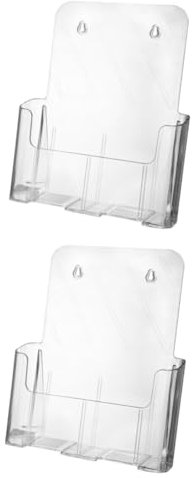 Warmhm 2 Buchständer Umschlag Zeitschriftenhalter Literaturhalter Wandhalterung Transparent Dokumentenständer Ordner Organizer Flyer Hängetisch Bürotasche Stehrahmen