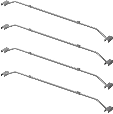 APT 4er Set Anhänger Flachplanenbügel verstellbar 100-155cm Planenstütze Metall Planenbügel