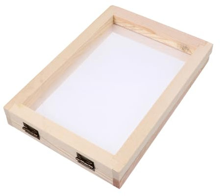 TEHAUX Papierherstellungsrahmen Aus Holz Siebdruckrahmen Für DIY-projekte Bastelrahmen Mit Filtergewebe Für Familienaktivitäten Und Umweltbewusstsein