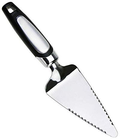 Paletta per pizza in acciaio inox per servire formaggio, pizza e formaggio, spatola con manico in PP