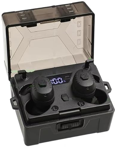 Tapones electrónicos para los oídos con cancelación de ruido, auriculares Bluetooth 5.4, protección auditiva, orejeras, tapones para los oídos para caza/táctica/tiro/militar/eventos musicales