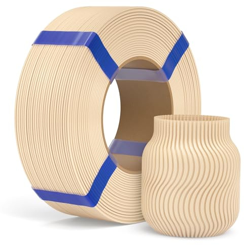 ELEGOO Filamento PLA Basic Di Ricarica 1,75 mm Beige 1 kg, PLA Refill Per Stampante 3D Senza Bobina, Precisione +/- 0,02 mm, Compatibile Con Bobina Riutilizzabile
