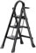 OHMG Escabeau en Acier 3 Marches Tabouret Marche Pied Pliant Echelle avec Pieds Anti Dérapant Max 150kg,Échelle Pliable avec Marches et Pieds Antidérapants,Charge 150 kg