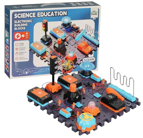 Bright Panda Electric Circuit Kits for Children, Educational STEM Toys with 100+ Science Experiments for Kids, Build Your Own Science Kit, Combine Kits for Endless Fun (Explorer Advanced Set)