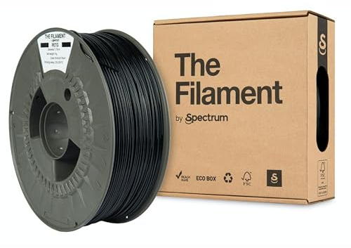 The Filament - Filament PETG 1.75mm, MIDNIGHT BLACK, 1kg Spule, 3D Drucker Druckmaterialien, 3D Printer Printing Materials