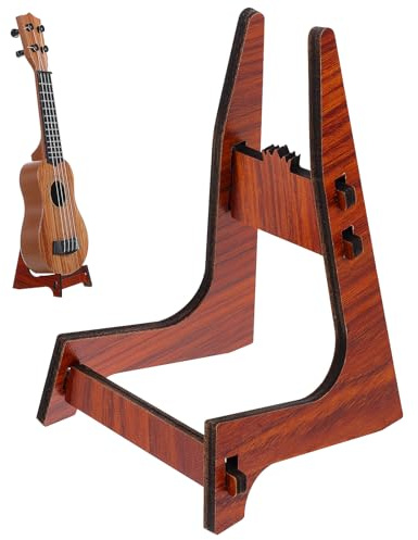 PAMINGONO Supporto in Legno per Ukulele Telaio Staccabile Resistente e Durevole per Esporre e Riporre Ukulele Violini e Piccoli Strumenti Facile da Usare e Colore Casuale Stile Casuale