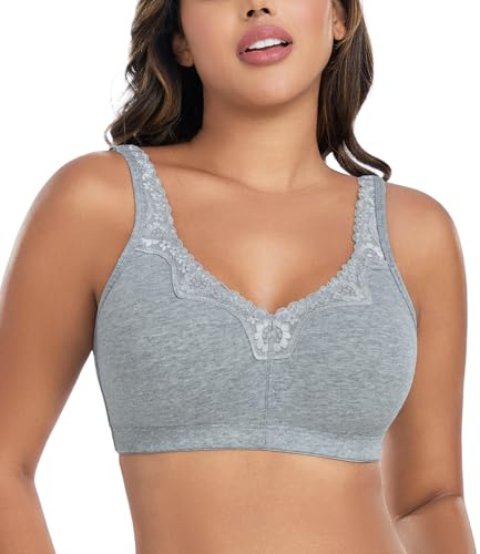 DotVol Soutien Gorges Coton Grand Tailles Dentelle Confortables Bonnet Complète sans Armature