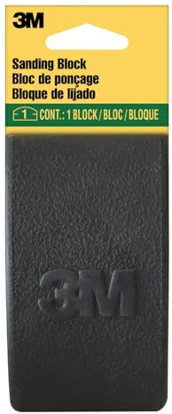 3M 9292 SandBlaster Rubber Sanding Block for Sandpaper Sheets , 70mm x 125mm, 1 Block