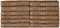 NatureMark Gästetücher – 12er Pack (30x50 cm), 100% Baumwolle, Oeko-Tex Zertifiziert, weich, saugfähig und pflegeleicht – Für Bad, Gäste & Spa – Sand/Beige