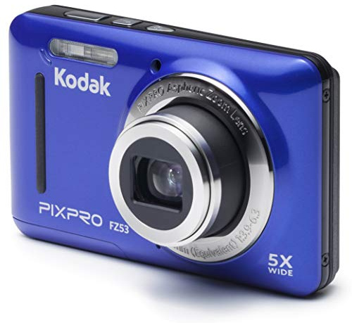 Kodak FZ53-BL Point and Shoot Digital Camera with 2.7 LCD, Blue