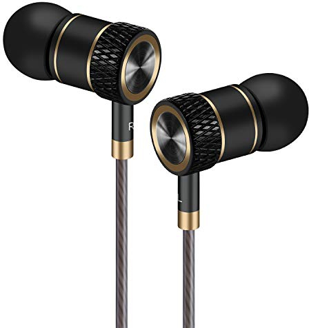 Auriculares, Jack 3.5 mm, con Reducción de Ruido de Radio, con Cable y Microfono, Headphones Wired, wired earbuds, Earphones, In ear, con Microfono Pc, Sonido Bajos Potentes, para Empresas Ordenador
