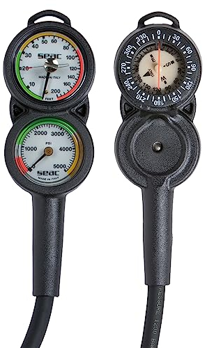 SEAC SUB - 0600012005000A/396 : Konsole mit Barometer, tiefenmesser und tauchkompass PSI+FEET