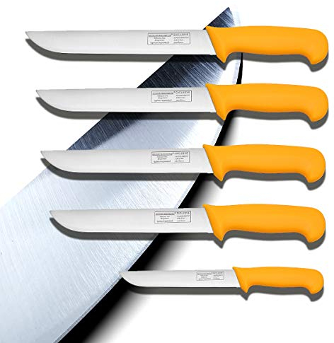 Melody Profi Metzgermesser Set 5er Box Fleischermesser Stechmesser Ausbeinmesser Schlachtermesser #3004