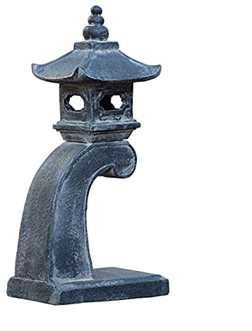 RENJIELI Gartenskulpturen Garten Hof Boden Stein Lampe Dekoration Villa Homestay Dekoration Palast Lampe Zen Skulptur (Size : Large) Little Surprise