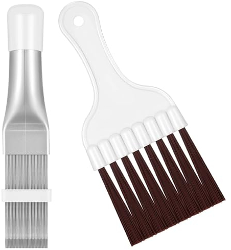 2 Pieces Condenser Cleaning Comb Air Conditioning Comb,Stainless Steel Air Conditioner Fin Cleaner Coil Condenser Brushes,Heat Exchanger Cleaning Tool for Cleaning Air Condition and Dryer Cleaning