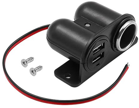 Adattatore per accendisigari Alnicov 12V Presa per auto Caricatore doppio USB Presa per accendisigari