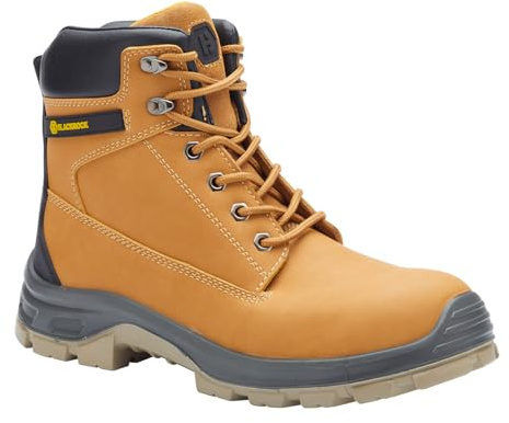 Blackrock Claystone Tan Work Safety Boots, Water Resistant, Steel Toe Cap, Mens and Womens, Work and Utility Footwear, Lightweight On-Site Boots, Construction, Honey - Size 9