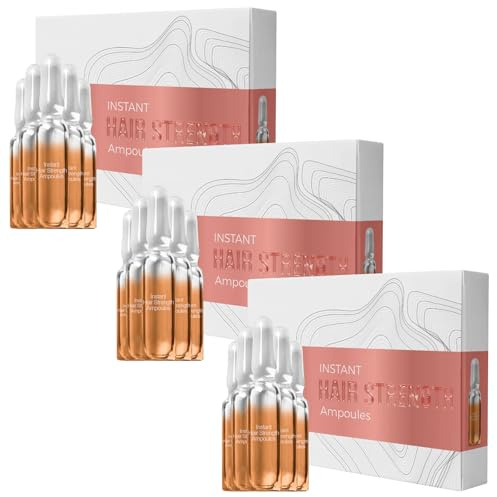 Instant Hair Strengthen Ampoules, Collagen Coating Hair Protein Treatment, Lotion for Damage and Dry Stimulant Intensive Lotion, Scalp Regrowth Oil, Repair & Hydrate (3pcs)