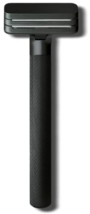 Form Razor | Aluminum Dual-Blade Safety Razor with 10 Single-Edge Blades | Eco-Friendly and Cost-Efficient Shaving Solution For Men and Women (Black)
