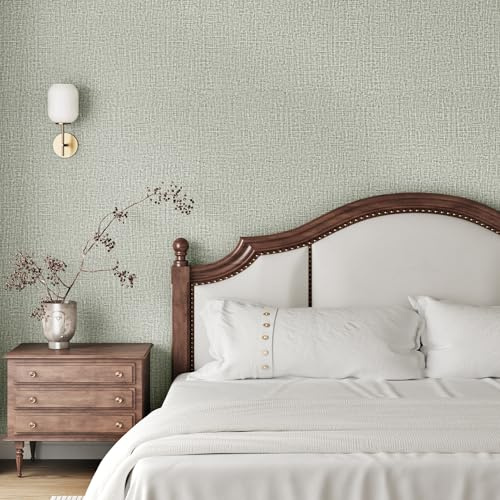 Skyblur Linen Wallpaper Grey Wall Textured Wallpapers Self Adhesive Bedroom Wallpapers Adhesive Film for Wardrobe Structural Wallpaper 45 X 300cm Washable Living Room Vinyl