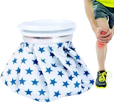 Bolsa de hielo, almohadilla de gel frío, 15,24 cm, a prueba de fugas, de enfriamiento para lesiones de dolor, hinchazón, diseño suave y transpirable para rodilla, hombro, pierna, viajes