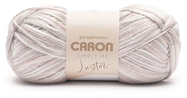 Caron Simply Me Luster Pearly Yarn - 2 Pack of 170g/6oz - 65% Nylon, 35% Acrylic - #4 Worsted (Medium) - 360 Yards - Knitting/Crochet