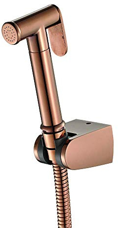 WXPGFEQ Bidet Portatile con sciacquone per WC, Kit di sciacquone per Bidet Portatile in Ottone, Doccia con Doccia, Bidet con Flessibile e Base per Doccia, Oro Rosa (Oro Rosa)