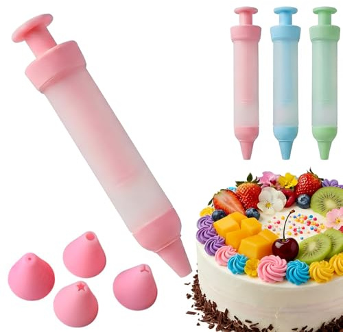 THQAE 3 Piezas Bolígrafo Silicona Decoración Letra Pastel Pasteles Boquilla Para Manga Pastelera Multifunción Cocinas Para Decorar Pasteles Crema Glaseado De Chocolate Escritura Bricolaje