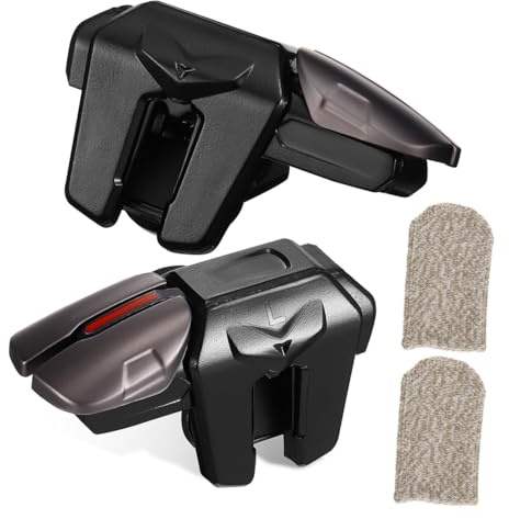COHEALI Controller di Gioco Mobile con Grilletti Ergonomici e Guanti da Gioco con Dita Trigger Mobili con Cuscinetto Antiscivolo e Clip Protettiva Compatibile Smartphone per Gaming