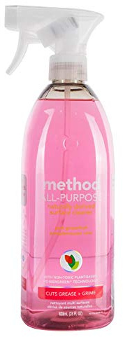 Method All-Purpose Cleaner Spray, Pink Grapefruit, Perfect for Most Counters, Tiles, Stone, and More, 28 oz Spray Bottle, (Pack of 1)