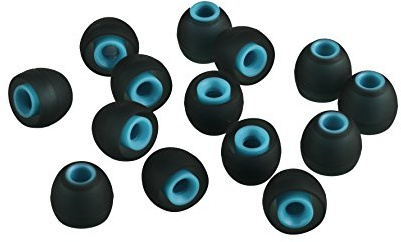 Xcessor (S 7 Paar (14 Stück) Silikon-Ersatz-Ohrhörer Klein Größe Ersatz-Ohrstöpsel für Beliebte In-Ear-Kopfhörer. Schwarz/Blau