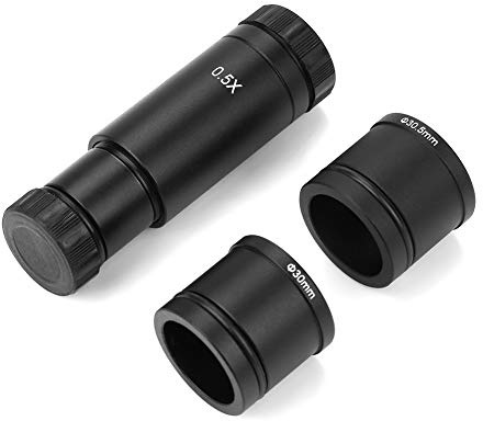 Microscope Adapter 0.5× C Mount Lens Adapter Set 23.2 Turn 30mm/23.2mm Turn 30.5mm Interface for CCD Camera and Digital Eyepiece