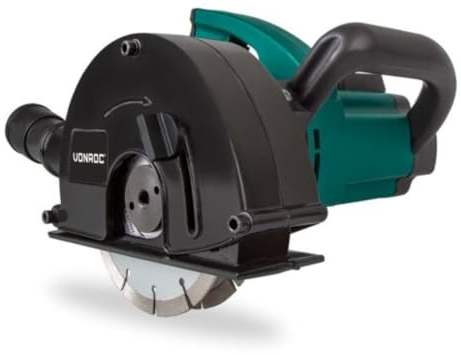 VONROC Rozadora de pared | Fresadora de 1700W - 150mm con 6 discos de diamante y una bolsa de almacenamiento