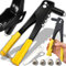 Retoo Pince à riveter aveugle robuste avec poignée ergonomique pour rivets aveugles en acier - Pince à riveter manuelle pour rivets de Ø 2,4, 3,3, 4,0 et 4,8 mm - Pince à riveter
