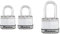 MASTER LOCK Heavy Duty Padlock [Pack of 2] M1EURT - Best Used for Storage Units, Sheds, Garages, Fences & Heavy Duty Padlock [Key] [Laminated Steel] [Medium Shackle] [Weatherproof] M1EURDLF