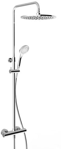 Gessi Aufputz-Thermostat-Brause-Armatur mit verdeckten 1/2-Anschlüssen, für Antikalk-Handbrause 100 mm oder Kopfbrause 300 mm, 35177, Farbe: Gold PVD