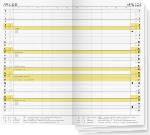 BRUNNEN Monats-Ersatzkalendarium Mod. 746 2025 | 87×153 mm