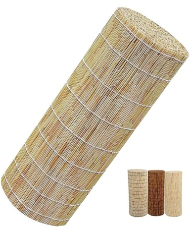 MObyat Schilfrohrmatte, Sichtschutz 50 60 70 75 80 90 100 150Cm Hoch Natürlicher Bambusmatte, Sichtschutzzaun, Robuste Gerade, Pool/Garten/Terrasse/Balkon/Dach Individuell Gestaltba