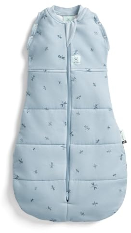 ergoPouch Cocoon Swaddle Sack 3.5 TOG - Baby Sleep Sack, Gentle Snug Fit Helps Calm Startle Reflex, Ideal for Arms In/Out Sleeping, Soft Breathable Fabric for Better Sleep (3-6 Months, Dragonflies)