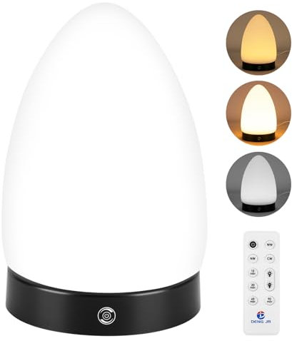 Deng Jr lampada per terapia della luce 10.000 Lux, simulazione della luce diurna, lampada a luce diurna con telecomando, 3 temperature di colore e tecnologia LED senza sfarfallio o UV